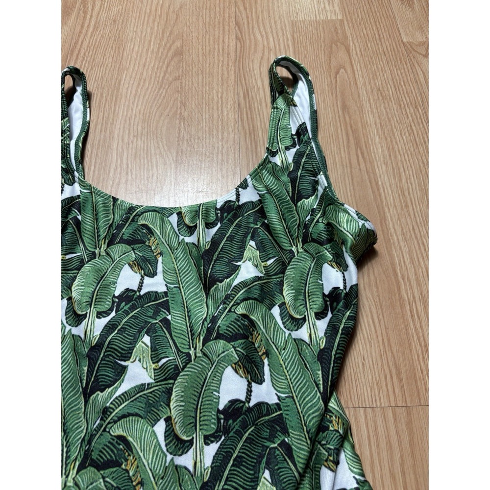 Poprageous Women's Leaf Tropical One Piece Bathing Suit Swim Size Large NWOT - Picture 3 of 9